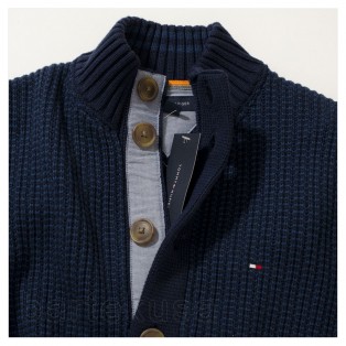 TOMMY HILFIGER SWETER MESKI - CARDIGAN